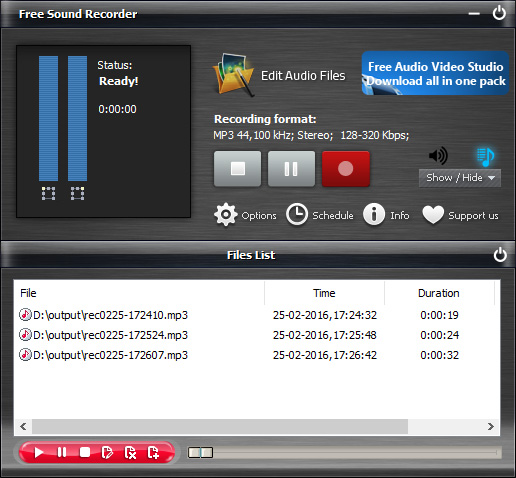 🖳 Sound Recording Software Free Download For Windows 12 phyloheste freesoundrecorder-large-3