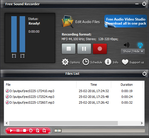 Start Recording Streaming Audio